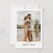 Elegante Florale Hochzeit Save The Date (Rückseite)