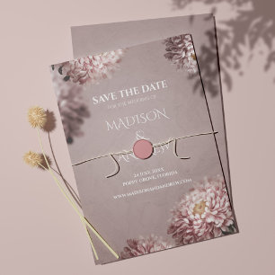 Elegante Florale Hochzeit-Save-the-Date-Karte