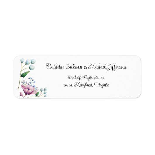 Elegante florale Hochzeit Soft Botanical Romance (Vorne)