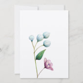 Elegante florale Hochzeit Soft Botanical Romance Dankeskarte (Rückseite)