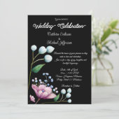 Elegante florale Hochzeit Soft Botanical Romance Einladung (Stehend Vorderseite)