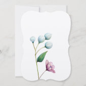 Elegante florale Hochzeit Soft Botanical Romance Einladung (Rückseite)