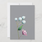 Elegante florale Hochzeit Soft Botanical Romance Einladung (Rückseite)