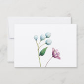 Elegante florale Hochzeit Soft Botanical Romance Einladung (Rückseite)