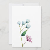 Elegante florale Hochzeit Soft Botanical Romance Einladung (Rückseite)