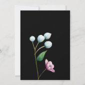 Elegante florale Hochzeit Soft Botanical Romance Einladung (Rückseite)