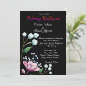 Elegante florale Hochzeit Soft Botanical Romance Einladung (Stehend Vorderseite)