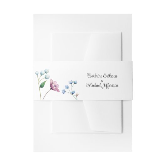 Elegante florale Hochzeit Soft Botanical Romance Einladungsbanderole (Vorderseite Beispiel)