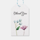 Elegante florale Hochzeit Soft Botanical Romance Geschenkanhänger (Rückseite)