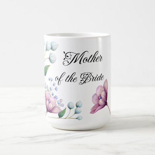 Elegante florale Hochzeit Soft Botanical Romance Kaffeetasse (Mittel)