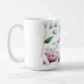 Elegante florale Hochzeit Soft Botanical Romance Kaffeetasse (Links)
