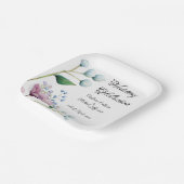Elegante florale Hochzeit Soft Botanical Romance Pappteller (Gewinkelt)
