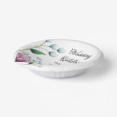 Elegante florale Hochzeit Soft Botanical Romance Pappteller (Gewinkelt)