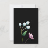 Elegante florale Hochzeit Soft Botanical Romance RSVP Karte (Rückseite)