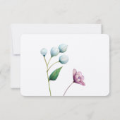 Elegante florale Hochzeit Soft Botanical Romance RSVP Karte (Rückseite)