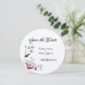 Elegante florale Hochzeit Soft Botanical Romance Save The Date (Stehend Vorderseite)