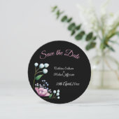 Elegante florale Hochzeit Soft Botanical Romance Save The Date (Stehend Vorderseite)