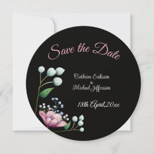 Elegante florale Hochzeit Soft Botanical Romance Save The Date