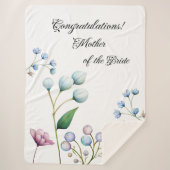 Elegante florale Hochzeit Soft Botanical Romance Sherpadecke (Vorderseite)