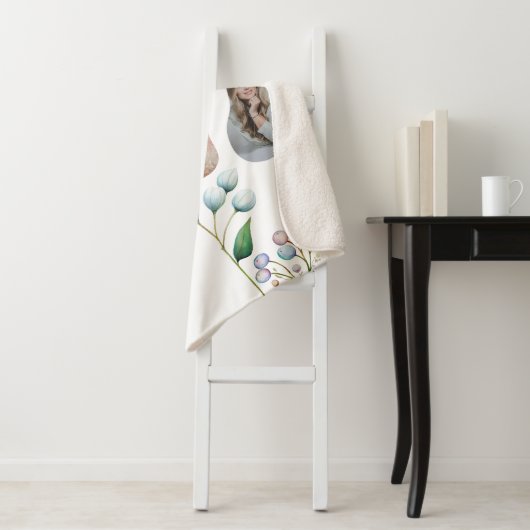 Elegante florale Hochzeit Soft Botanical Romance Sherpadecke (Beispiel)