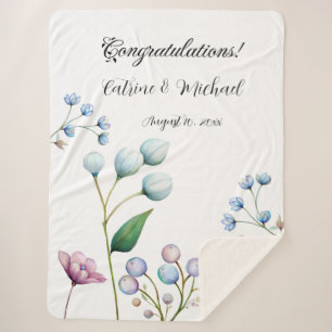 Elegante florale Hochzeit Soft Botanical Romance Sherpadecke