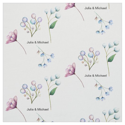Elegante florale Hochzeit Soft Botanical Romance Stoff (Muster)