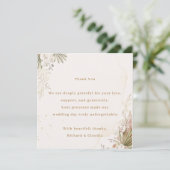 Elegante Florale Hochzeits-Dankeskarten  Dankeskarte (Stehend Vorderseite)