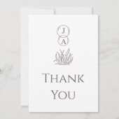 ELEGANTE Florale Hochzeits-Einladung - Chic Monogr Einladung (Rückseite)