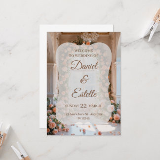Elegante Florale Hochzeits-Einladung | Editierbare Einladung