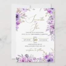 Elegante Florale Hochzeits-Einladung