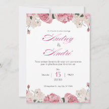 Elegante Florale Hochzeits-Einladung