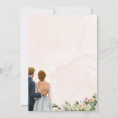 Elegante Florale Hochzeits-Einladung Einladung (Rückseite)