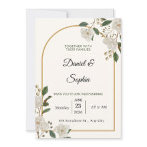 Elegante Florale Hochzeits-Einladung