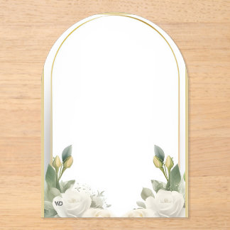 Elegante Florale Hochzeits-Einladungsvorlage Moder Acryleinladungen