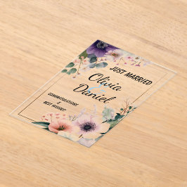 💐 Elegante Florale Hochzeits-Erinnerung 🌸✨ Acryleinladungen