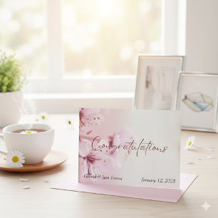 Elegante Florale Hochzeits-Gratulatiionskarte Karte
