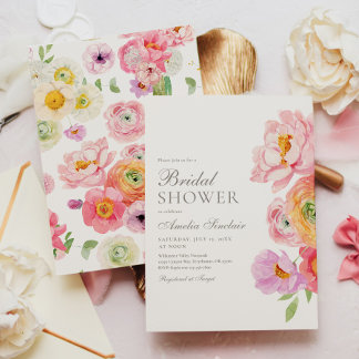 Elegante Florale Hochzeitsdusche-Einladung Einladung