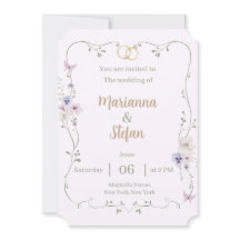 Elegante Florale Hochzeitseinladung Editierbar Anp