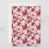 Elegante Florale Hochzeitseinladung Einladung (Rückseite)