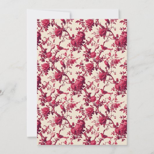 Elegante Florale Hochzeitseinladung Einladung (Rückseite)