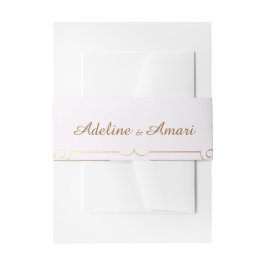 Elegante Florale Hochzeitseinladung Einladungsbanderole