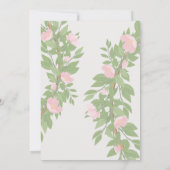 Elegante Florale Hochzeitseinladungsvorlage Einladung (Rückseite)