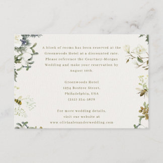 Elegante florale Hochzeitseinlagekarte | Aquarell Begleitkarte