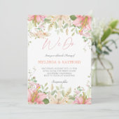 Elegante florale Hochzeitsfeier "We Do" Einladung (Stehend Vorderseite)