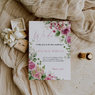 Elegante florale Hochzeitsfeier "We Do" Einladung