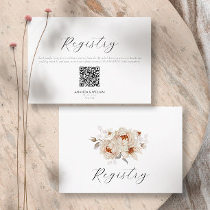 Elegante Florale Hochzeitsgeschenkeliste Karte