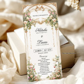 Elegante florale Hochzeitskarte