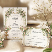 Elegante florale Hochzeitskarte