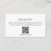 Elegante florale Hochzeitskarte Begleitkarte (Rückseite)