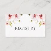 Elegante florale Hochzeitskarte Begleitkarte (Vorderseite)